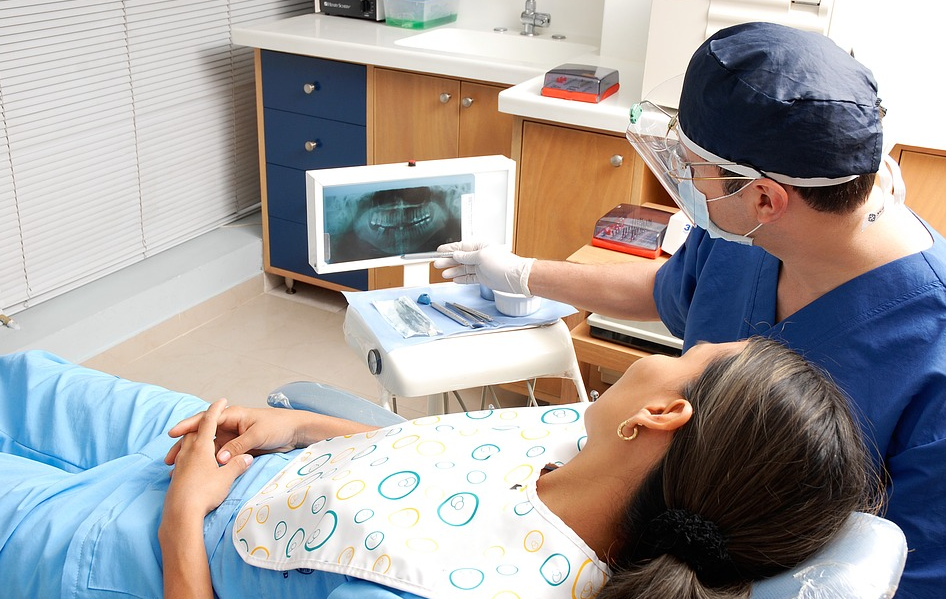 Dentist at work